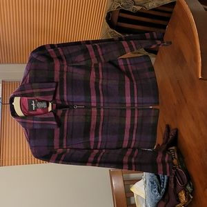Positive Attitude Purple Plaid Jacket